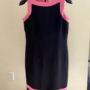Amanda Smith Black Dress with Pink Highlights